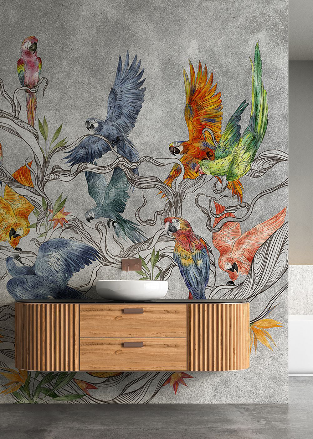 Papier peint Parrot