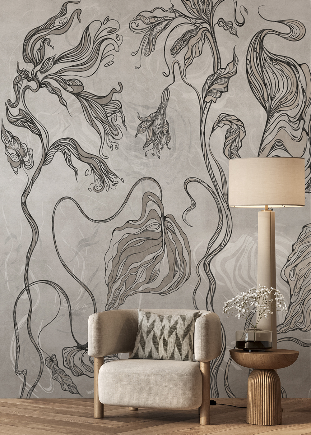 Papier peint Lianthus